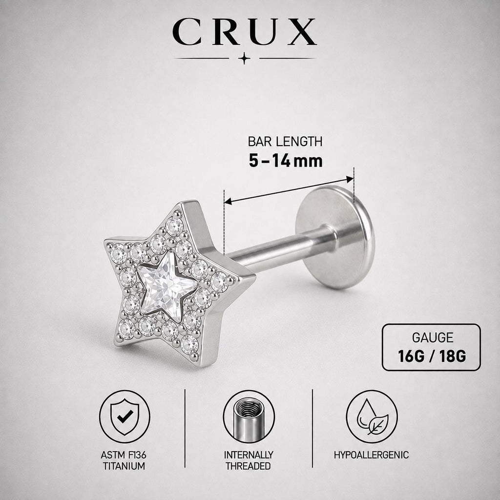 Pavé Star F136 Titanium flat-back jewelry image 11