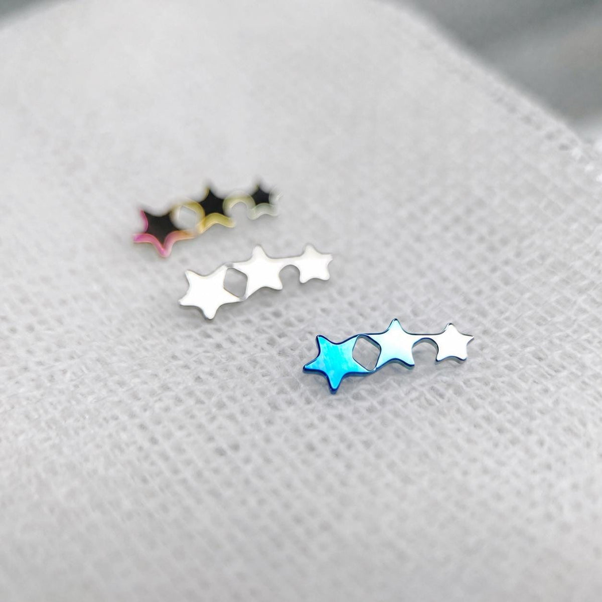 Triple Butterfly & Star F136 Titanium flat-back jewelry image 04