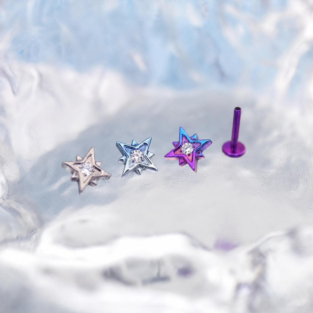 Eight-Point Star F136 Titanium flat-back jewelry image 03