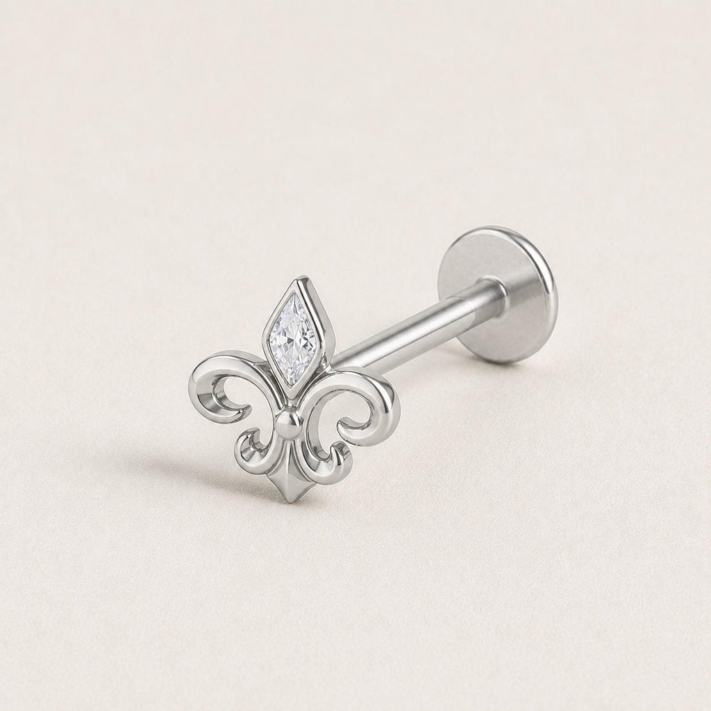Crystal Fleur-de-Lis F136 Titanium flat-back jewelry image 09