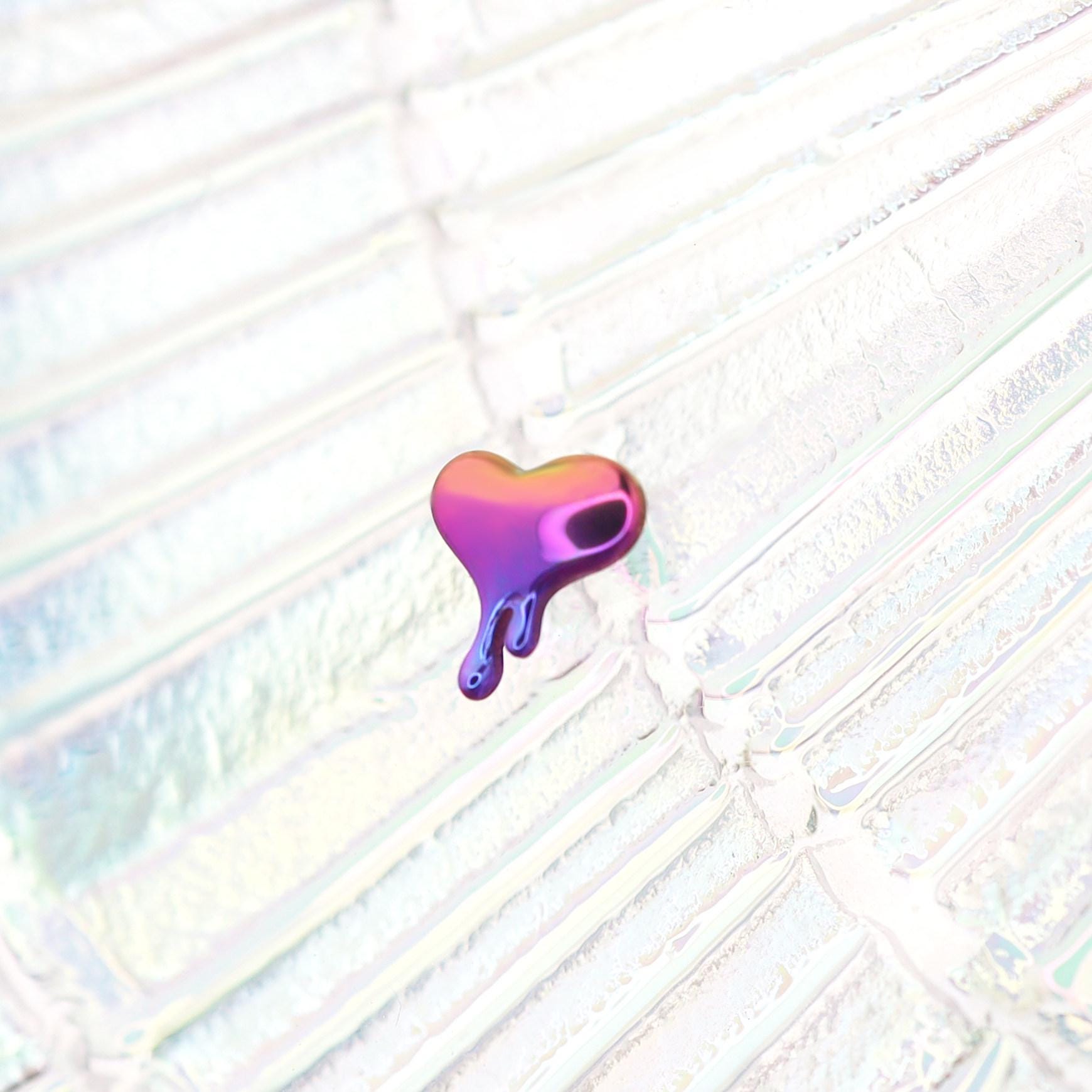 Melting Heart F136 Titanium flat-back jewelry image 04