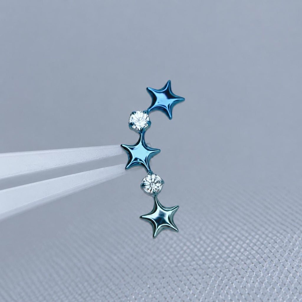 Triple Star F136 Titanium flat-back jewelry image 03