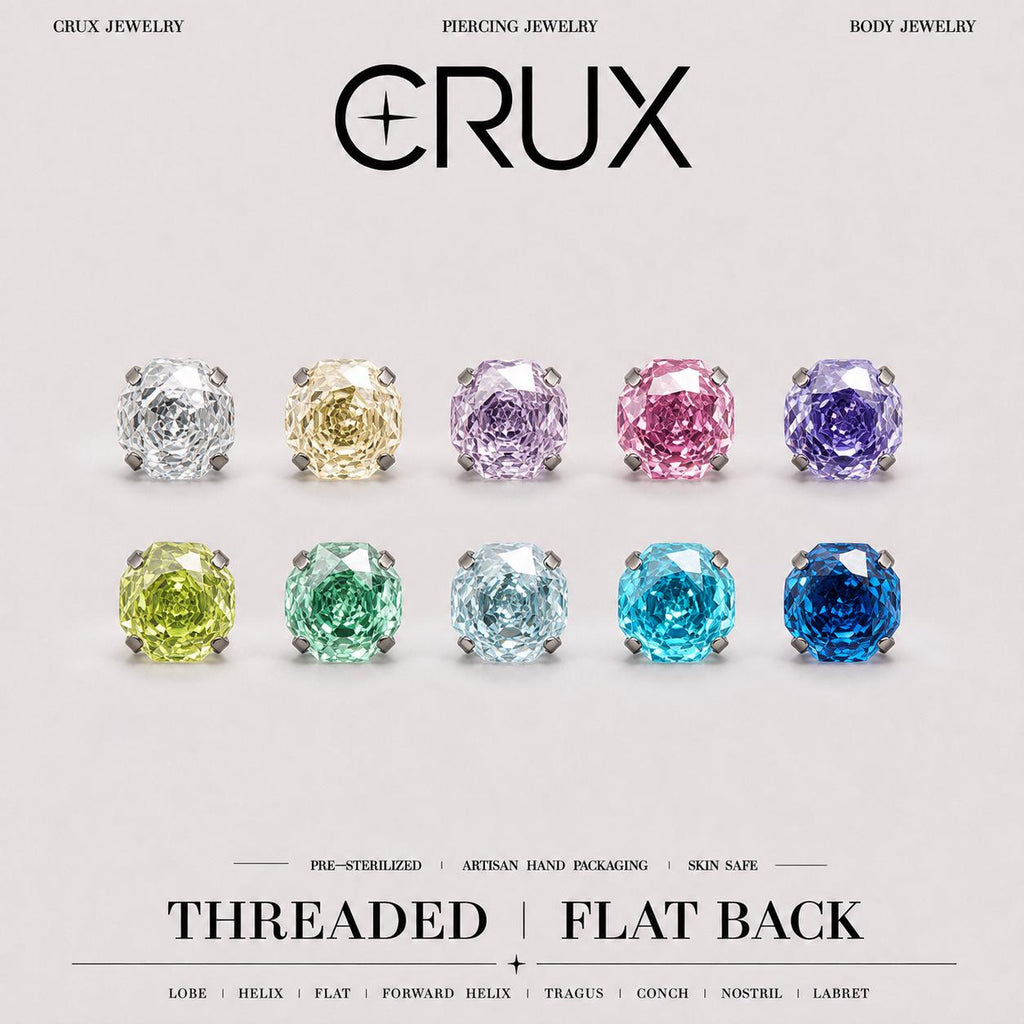 Rose-Cut Crystal F136 Titanium flat-back jewelry image 01