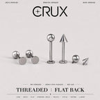 Ball & Spike F136 Titanium flat-back jewelry image 01