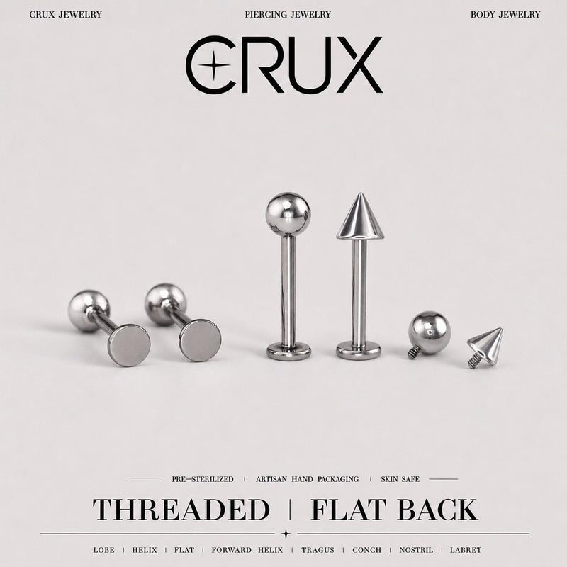 Ball & Spike F136 Titanium flat-back jewelry image 01