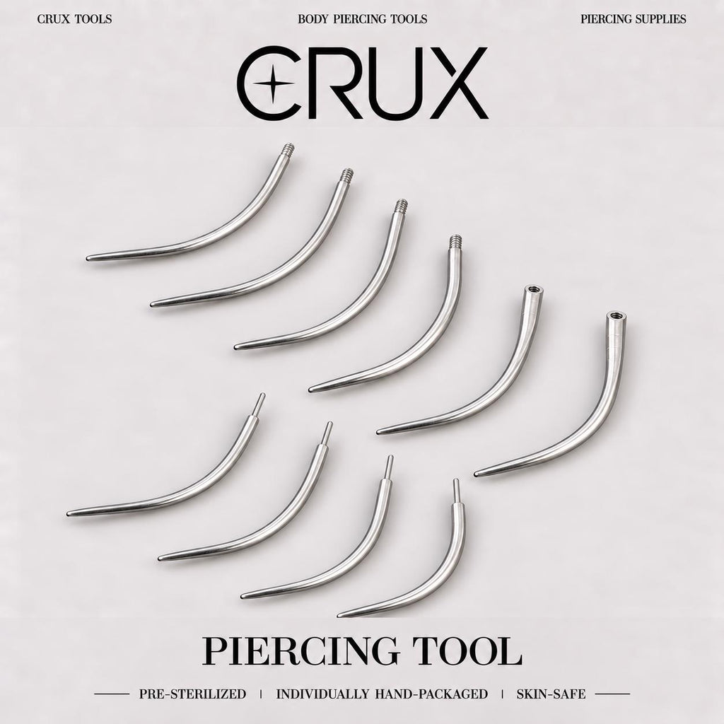 Titanium Curved Piercing Insertion Taper