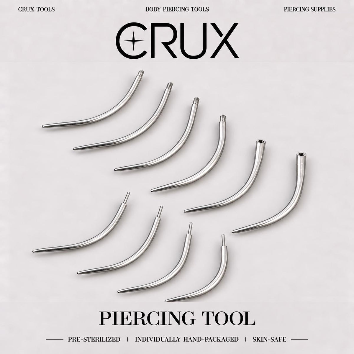 Titanium Curved Piercing Insertion Taper