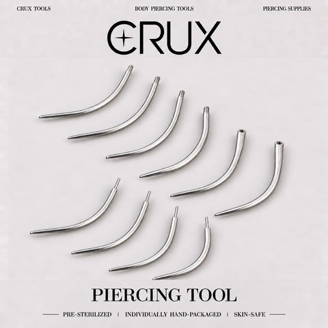 Gebogene Piercing-Einführhilfe aus Titan