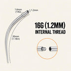 Titanium Curved Piercing Insertion Taper detail 8