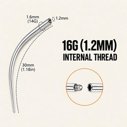 Titanium Curved Piercing Insertion Taper detail 8