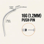 Titanium Curved Piercing Insertion Taper detail 10