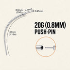 Titanium Curved Piercing Insertion Taper detail 12