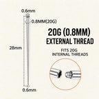 Titanium Straight Piercing Insertion Taper detail 11