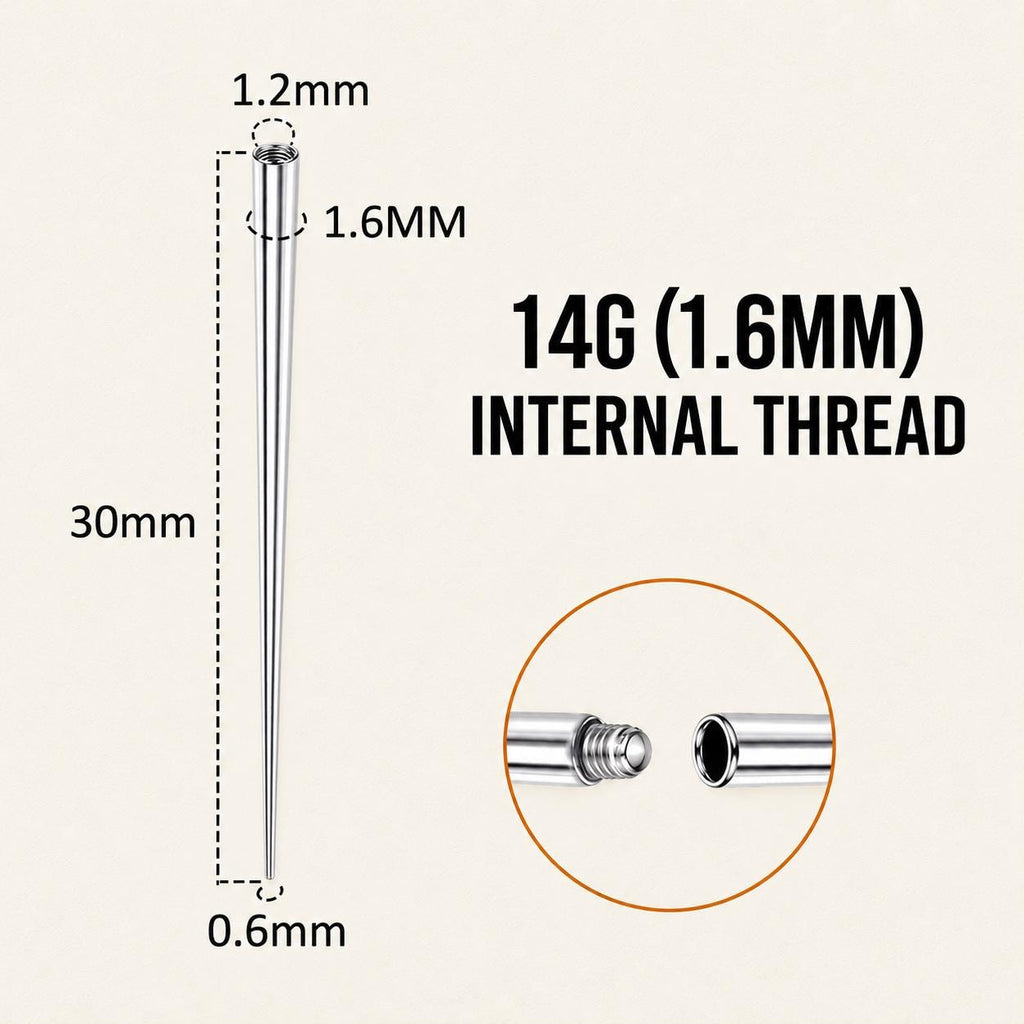 Titanium Straight Piercing Insertion Taper detail 12
