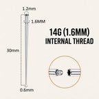Titanium Straight Piercing Insertion Taper detail 12