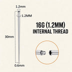 Titanium Straight Piercing Insertion Taper detail 13