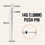 Titanium Straight Piercing Insertion Taper detail 14