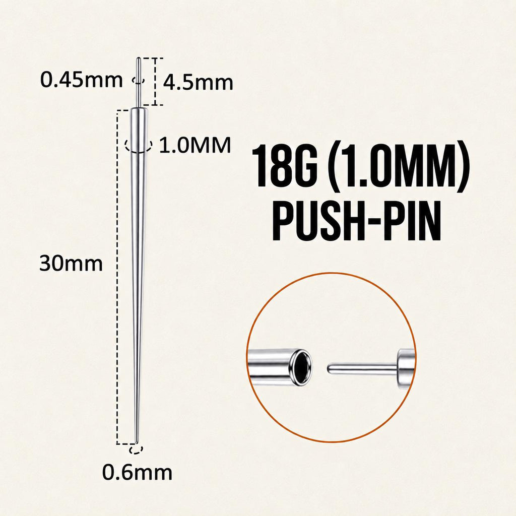 Titanium Straight Piercing Insertion Taper detail 16