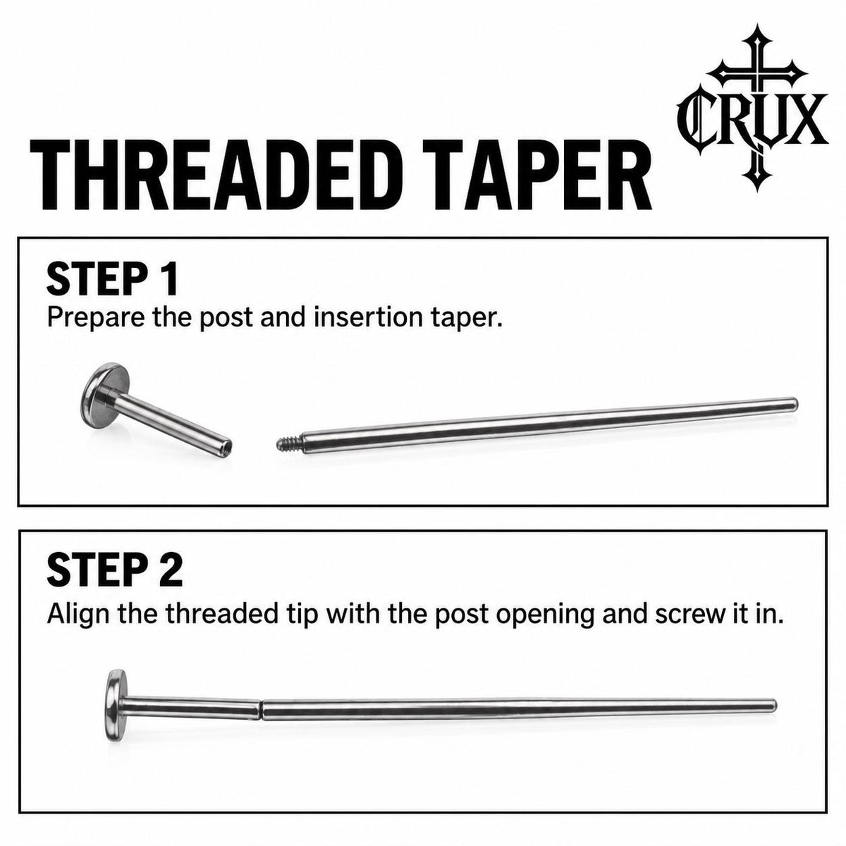 Titanium Straight Piercing Insertion Taper detail 18