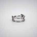 Titanium Double Row CZ Septum Clicker
