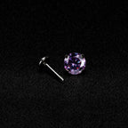 ETSY 4574939005 | IMAGE 5 | Violet Moissanite Flat Back Stud