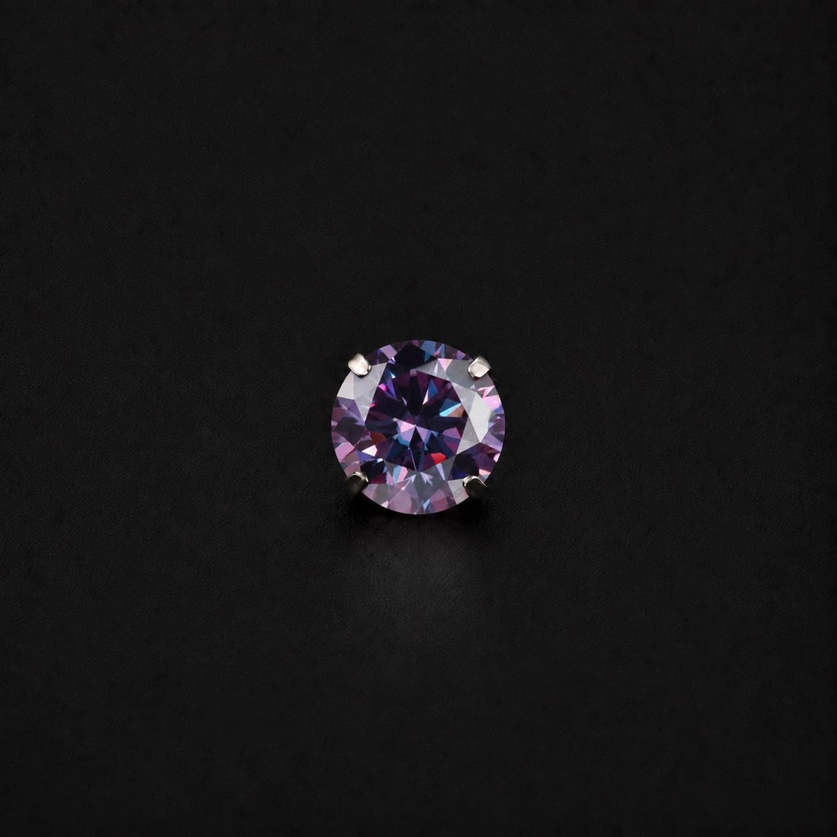 ETSY 4574939005 | IMAGE 7 | Violet Moissanite Flat Back Stud