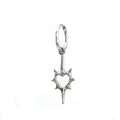 Thorn Heart stainless steel Pendant Earring - Thorn Heart stainless steel Pendant Earring - Single by CRUXJEWELRY