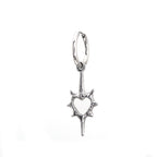 Thorn Heart stainless steel Pendant Earring - Thorn Heart stainless steel Pendant Earring - Single by CRUXJEWELRY