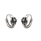 Gothic White CZ Stainless steel Earrings - Gothic White CZ Stainless steel Earrings - Single by CRUXJEWELRY