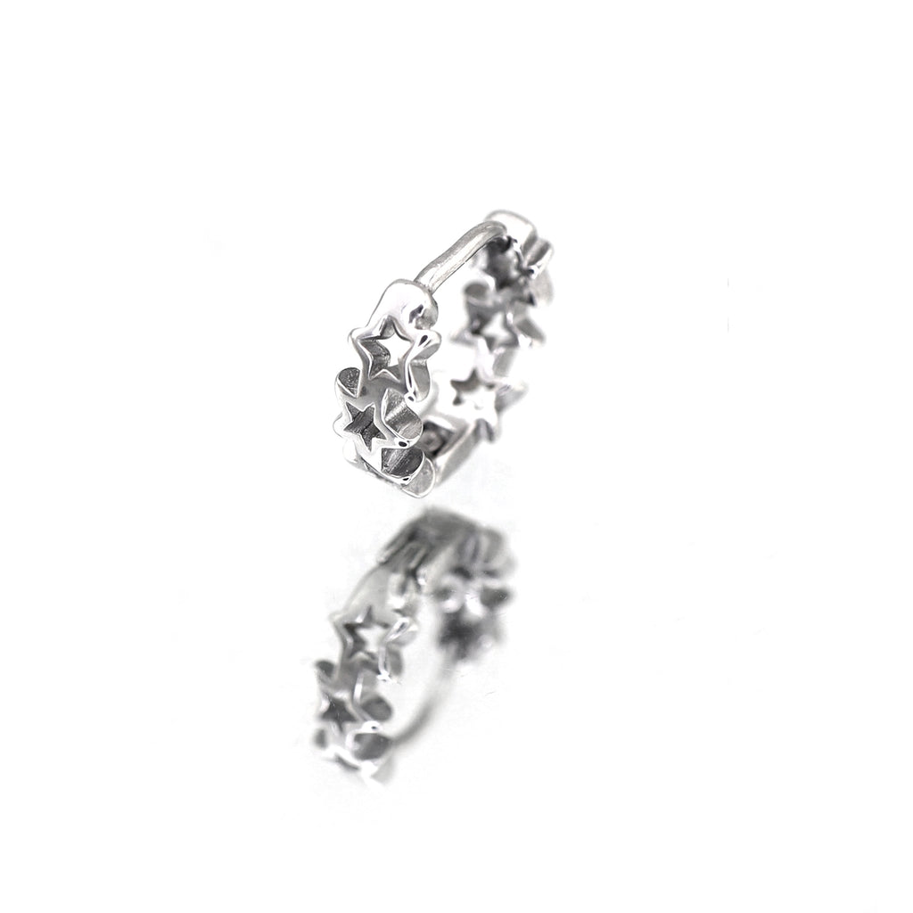 Vintage Openwork Pentagram Stainless Steel Earrings - product image 6