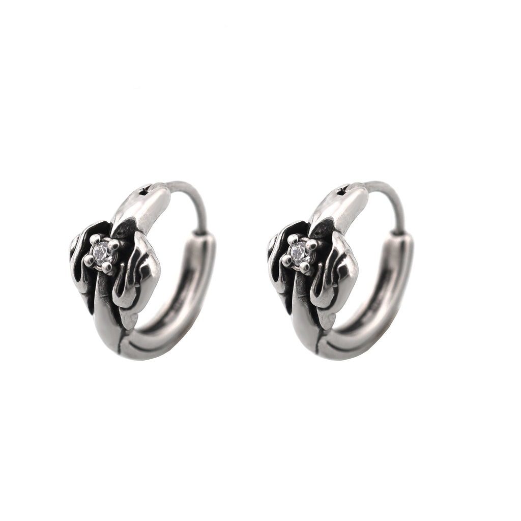 Gothic White CZ Stainless steel Earrings - Gothic White CZ Stainless steel Earrings - Set by CRUXJEWELRY