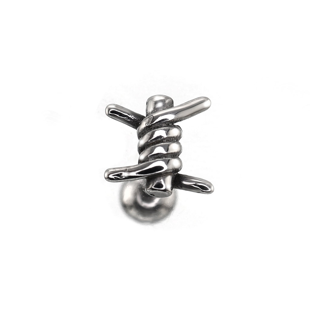 Twisted Knot Internally Threaded stainless steel Studs - Twisted Knot Internally Threaded stainless steel Studs - Single by CRUXJEWELRY