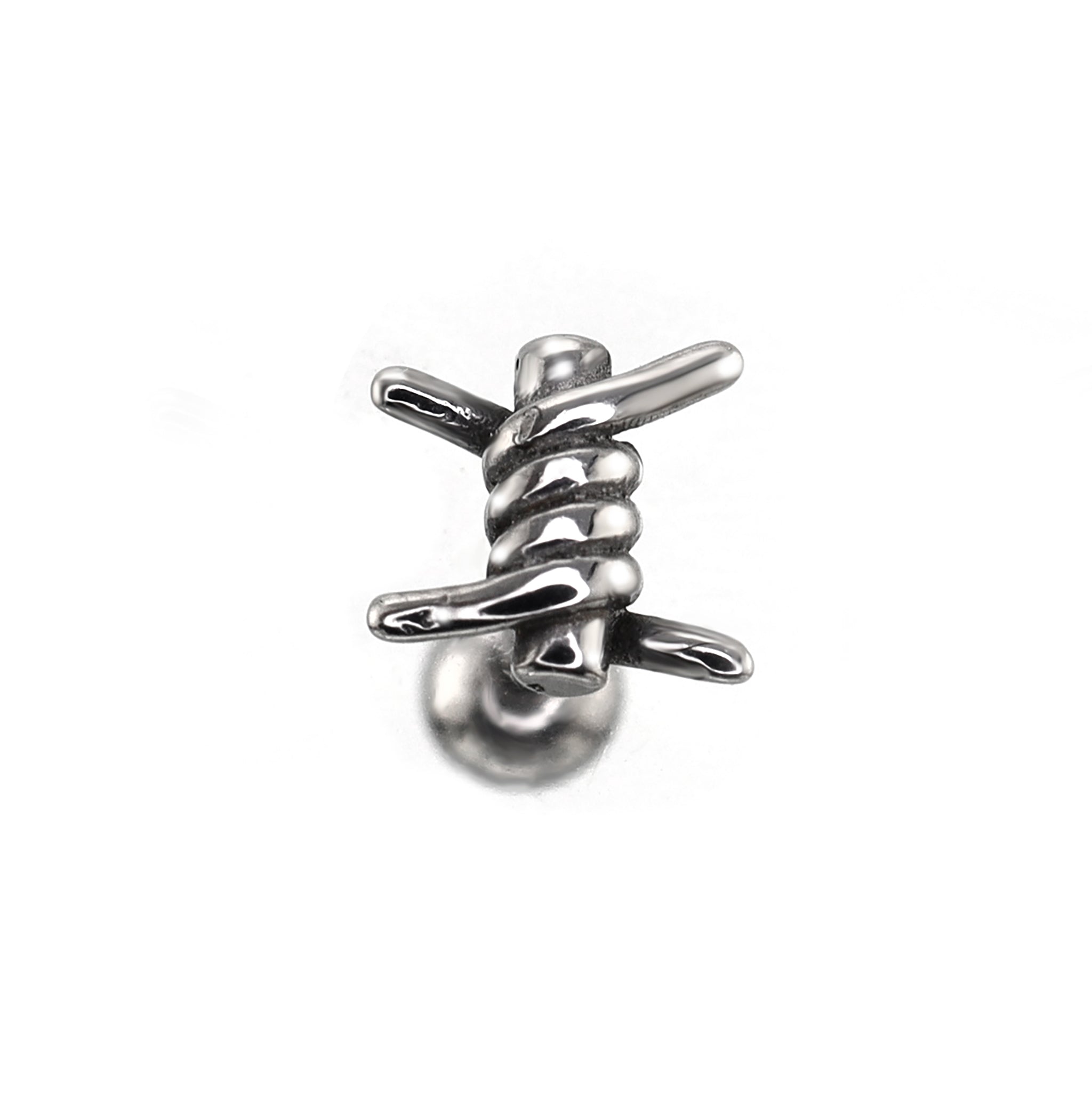 Twisted Knot Internally Threaded stainless steel Studs - Twisted Knot Internally Threaded stainless steel Studs - Single by CRUXJEWELRY